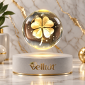 velltut™ Luminous Four-Leaf Clover Crystal Ball