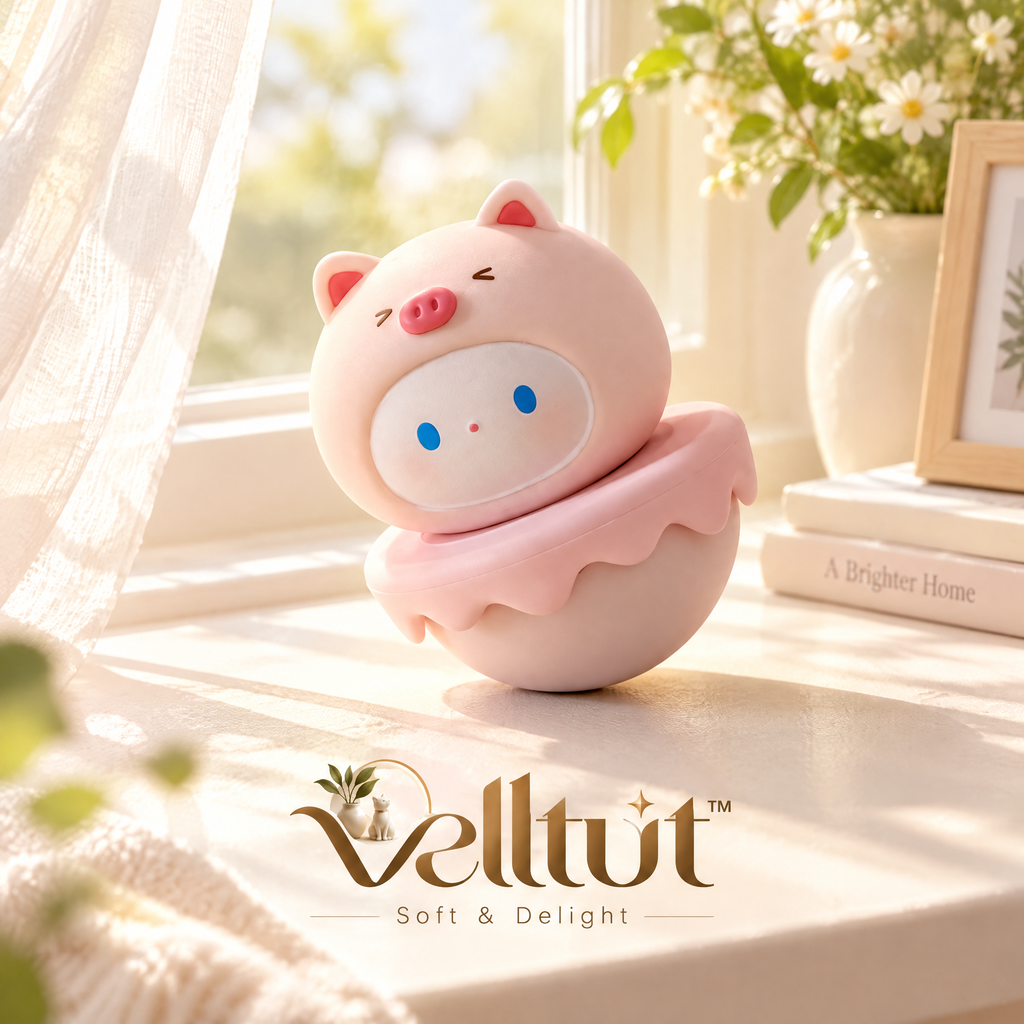 velltut™ Pastel Animal Rocking Chair Figurine