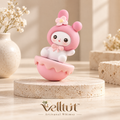 velltut™ Cute Pink Bunny Tumbler Figurine