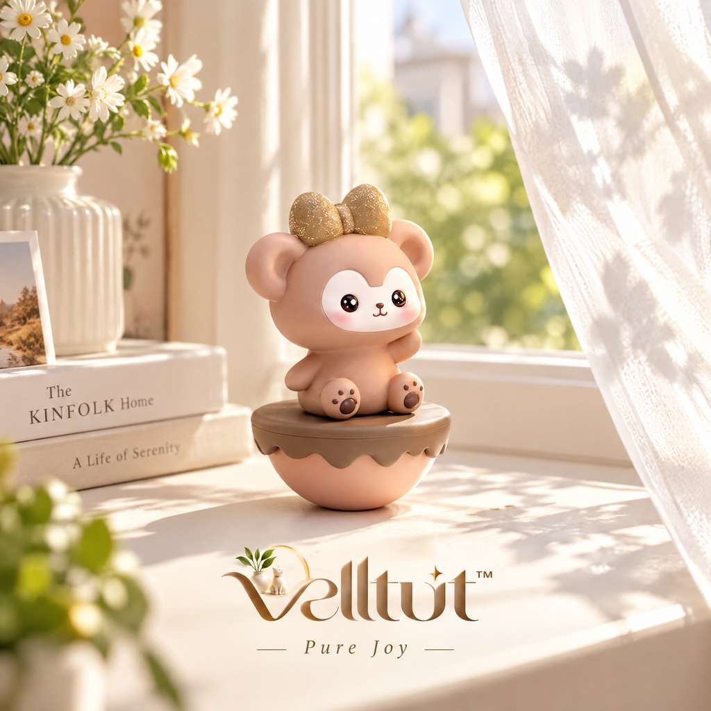 velltut™ Cute Pink Bunny Tumbler Figurine