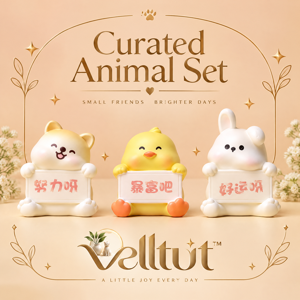 velltut™ Motivational Animal Message Sign Miniatures