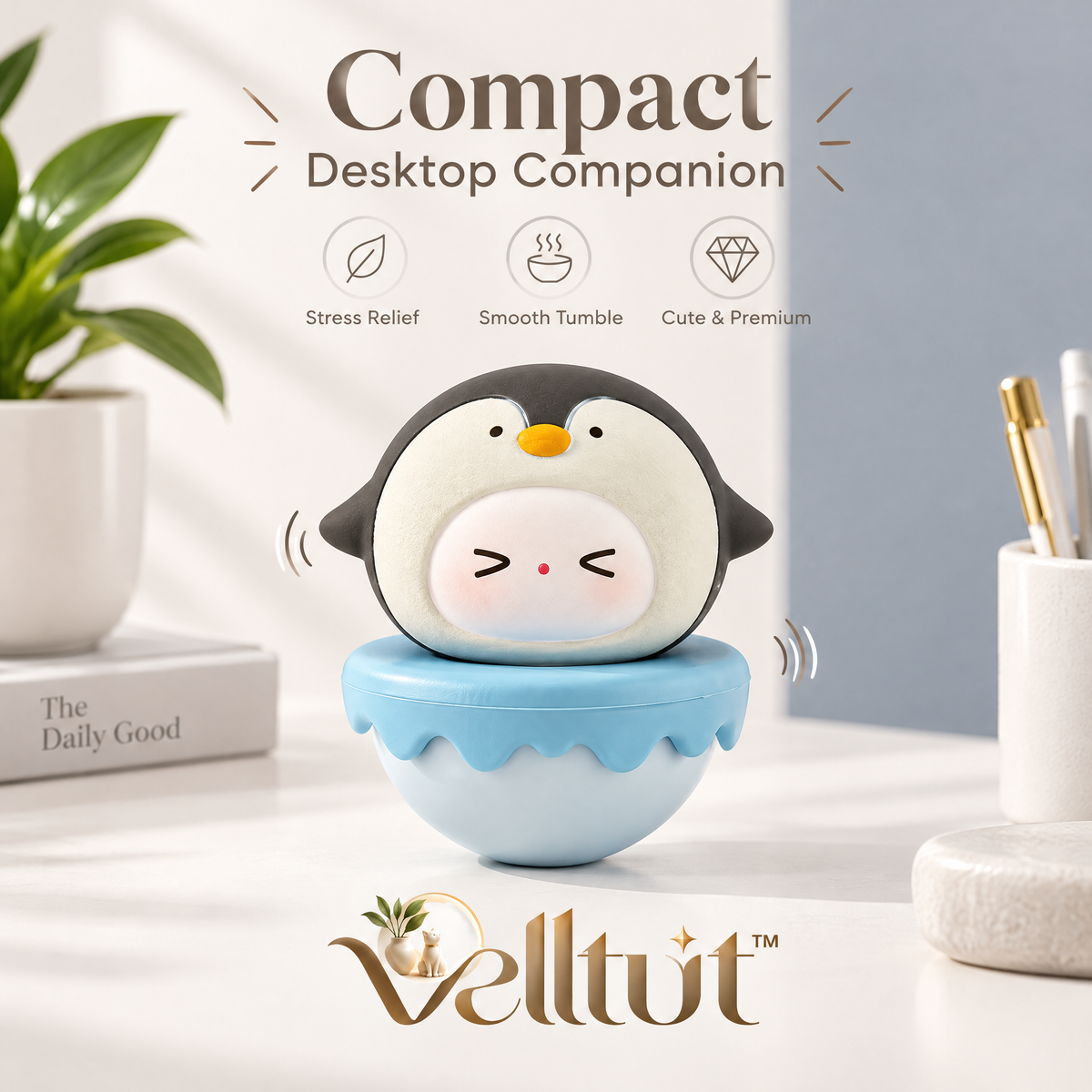 velltut™ Cute Sleepy Penguin Tumbler Toy